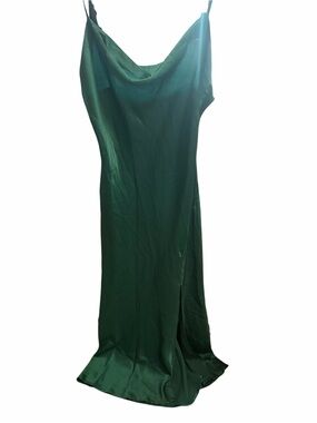 Marshalls Emerald Green Satin Slip Dress